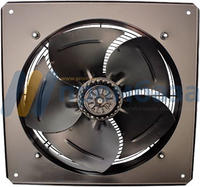 Компактный осевой вентиляторй YWF(K)4E200-ZF с защитной решеткой и монтажной панелью